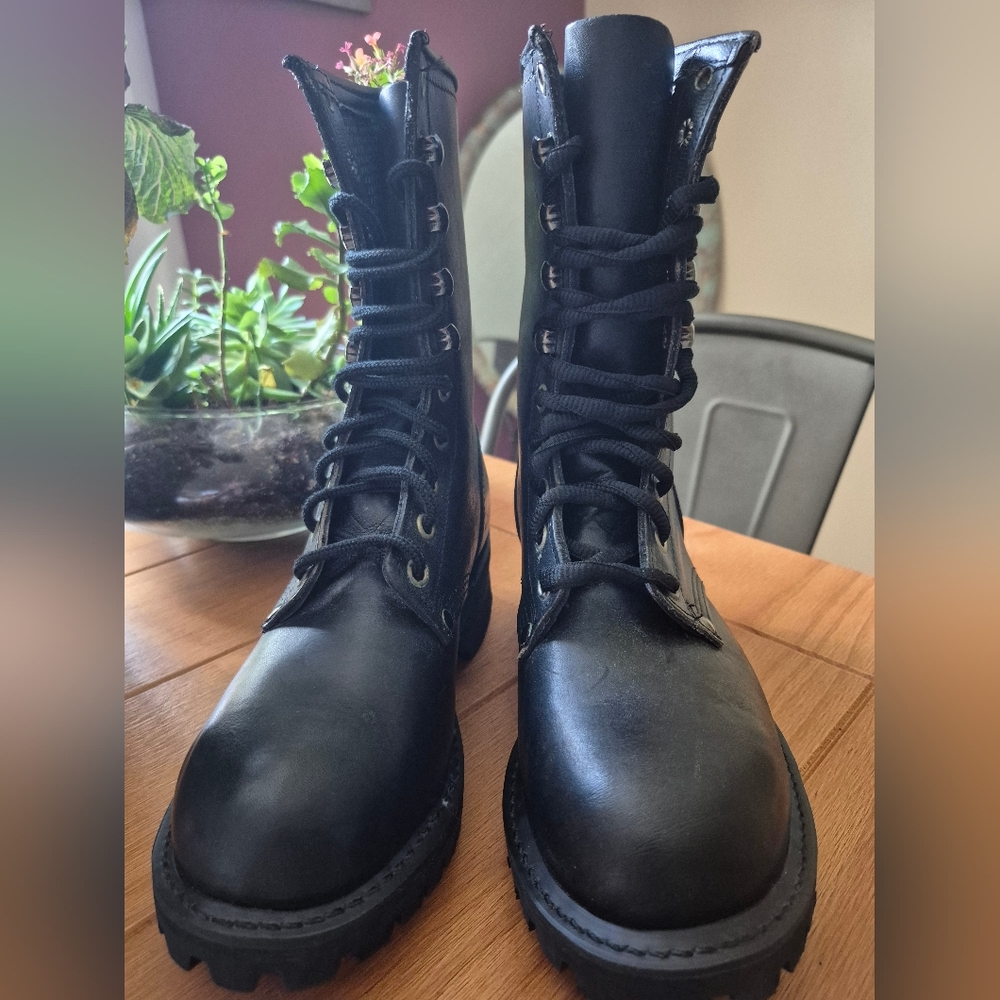 NWOT! Harley-Davidson Black Combat Boots -‎ Womens Size 5 - Picture 5 of 8